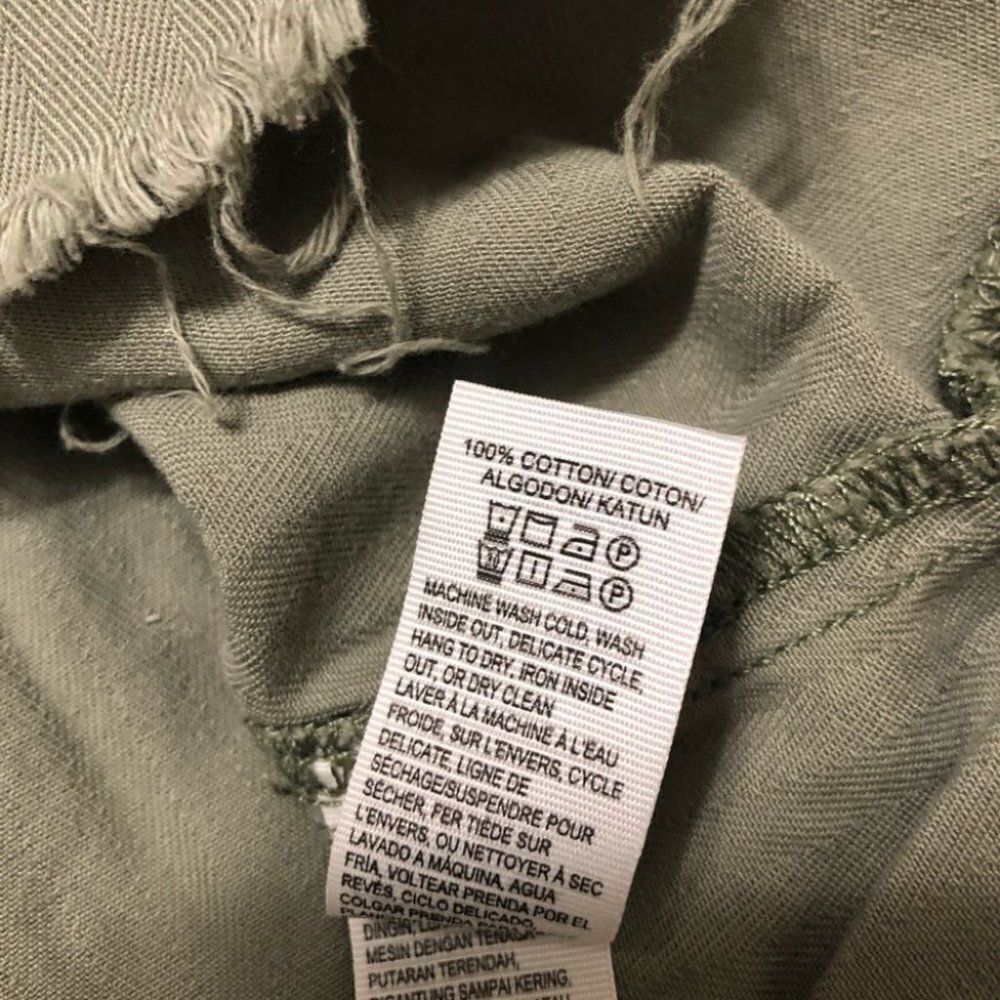 Lucky Brand drawstring raw hem dress army green - Picture 15 of 15